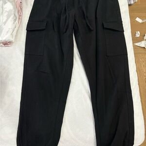 Black Cargo Joggers